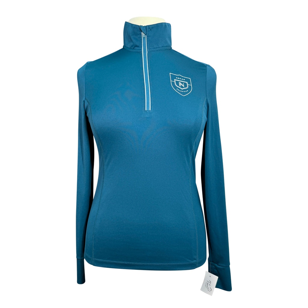 Asmar Equestrian 1/4 Zip Top in Dark Teal