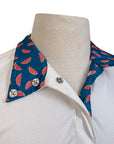 Essex Classic Talent Yarn Show Shirt in White/Watermelon
