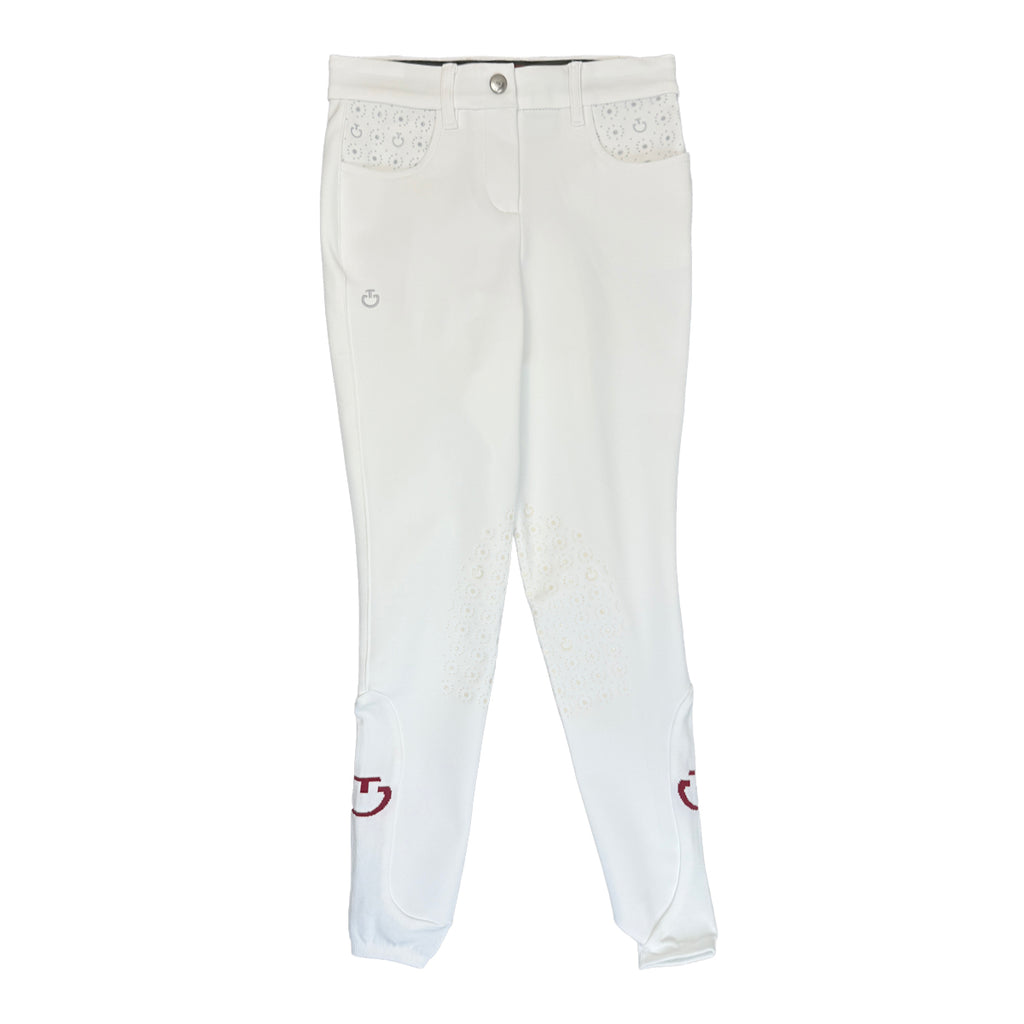 Cavalleria Toscana Kid's CT Logo Grip Breeches in White