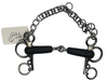 Centaur Rubber Mouth Tom Thumb Pelham Bit in Black/Stainless Steel - 5"