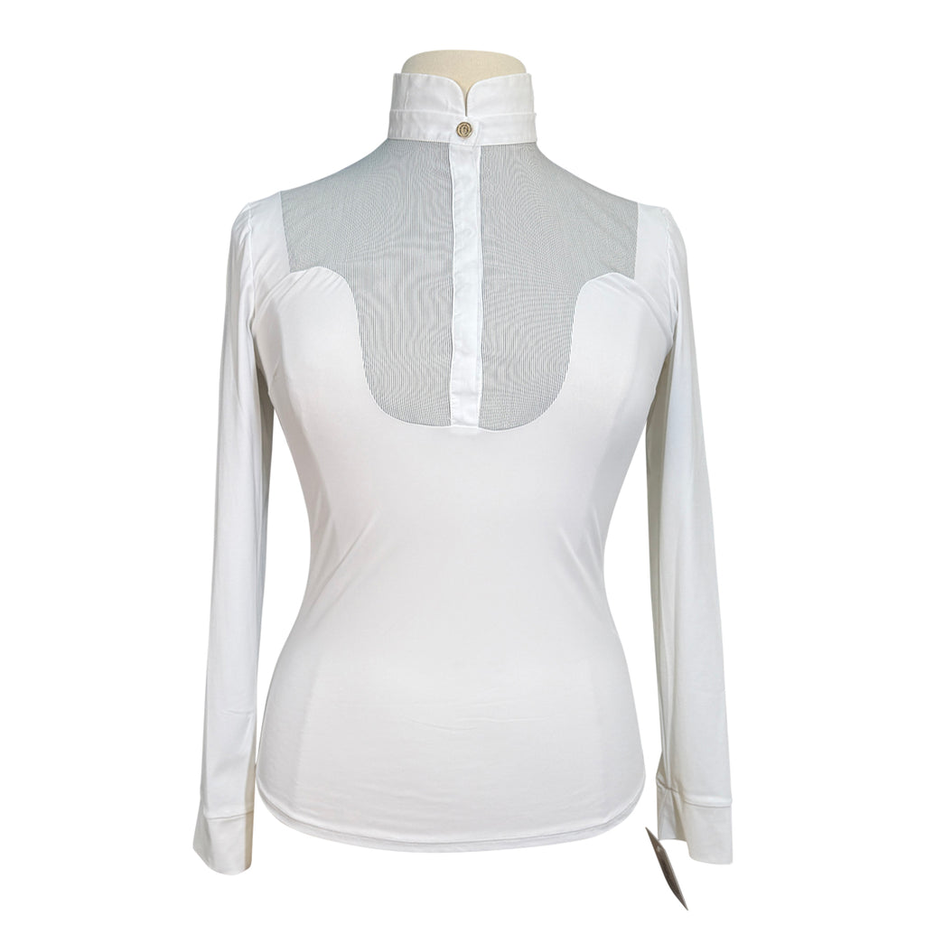 Vestrum 'Tarres' Long Sleeve Show Shirt in White Pinstripe