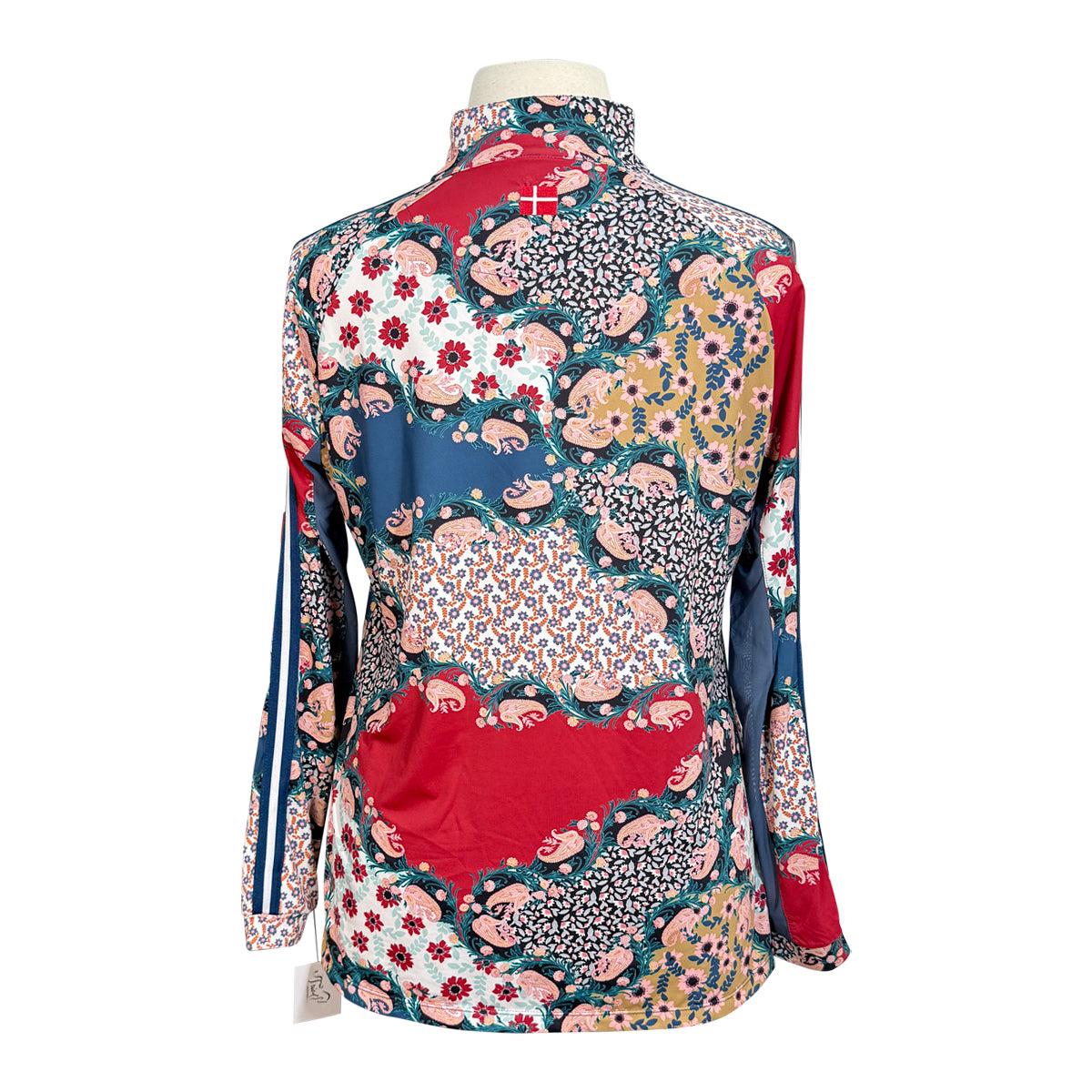 Kastel Long Sleeve Zip Shirt in Patchwork Floral
