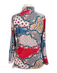 Kastel Long Sleeve Zip Shirt in Patchwork Floral
