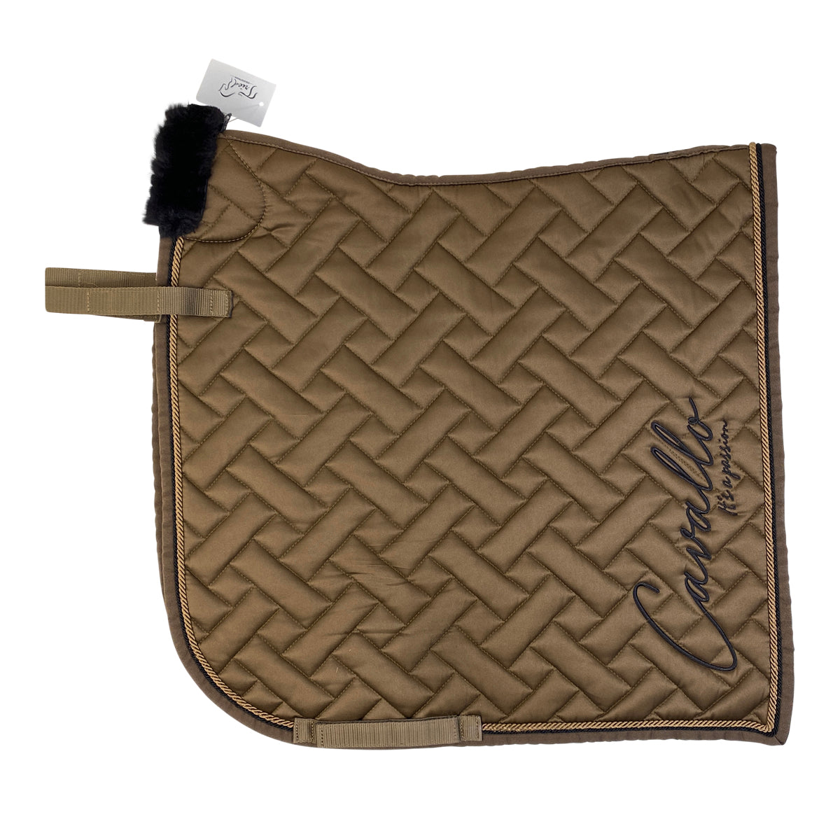 Cavallo Haruka Dressage Pad With Fleece Wither in Brown