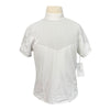 e Short Sleeve Competition Shirt in White/Grey Flowers