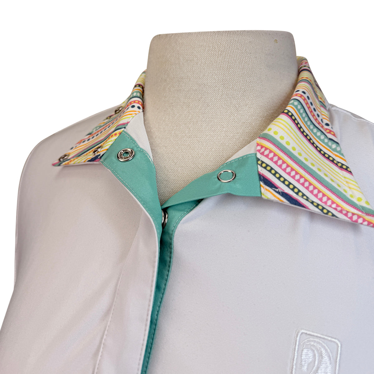 Romfh 'Lindsay' Chill Factor Show Shirt in White/Assorted Stripes