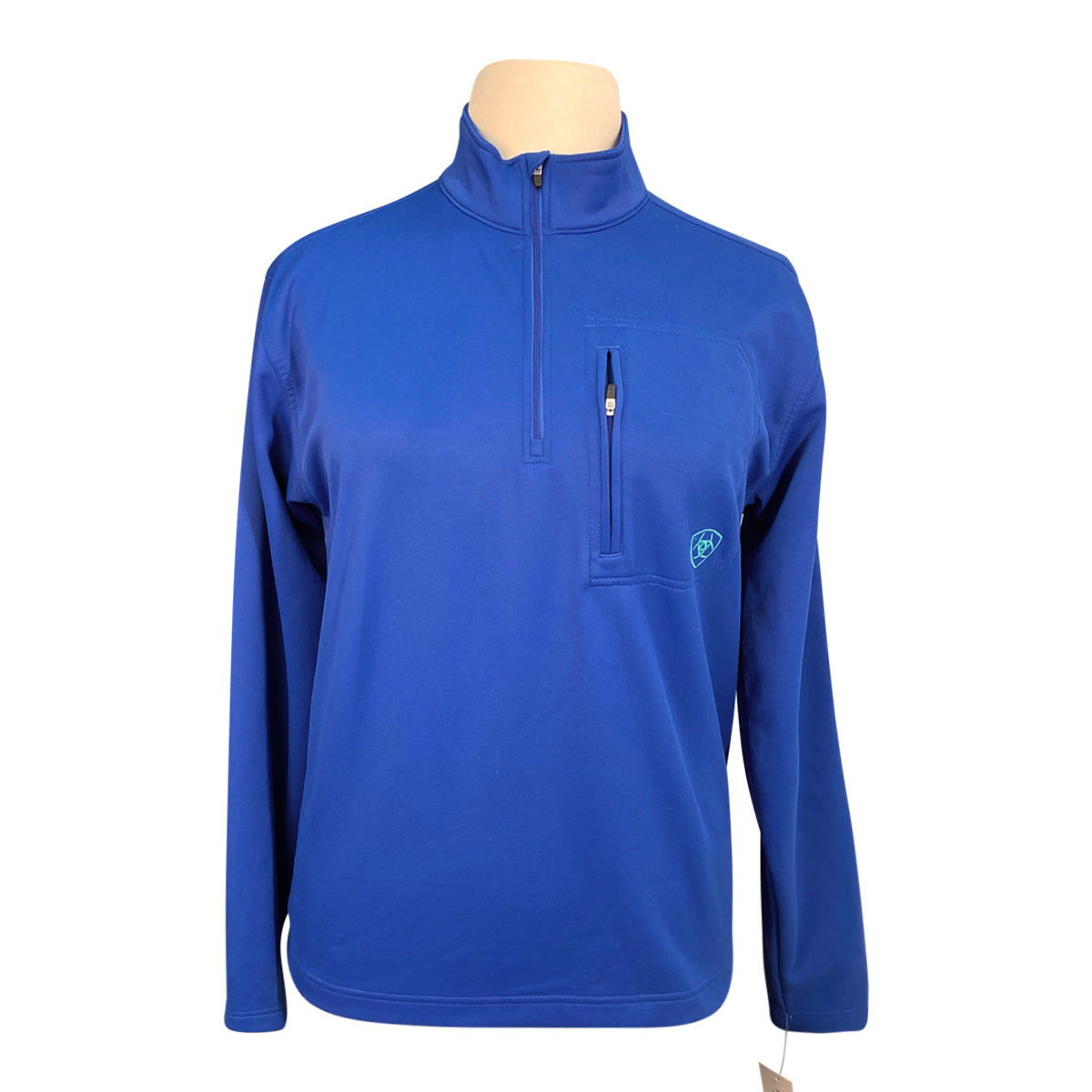 Ariat 'Tek Team Logo' 1/4 Zip Jacket in Blueberry
