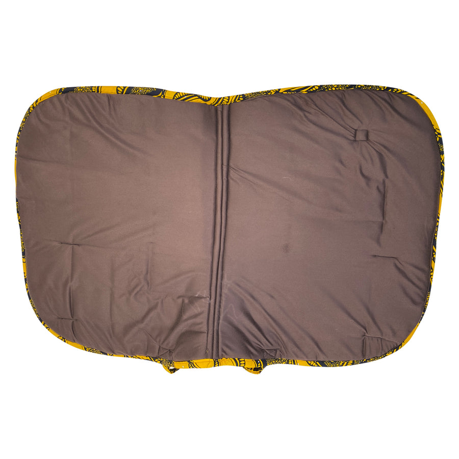 Underside fo Quilted Saddle Pad in African Yellow