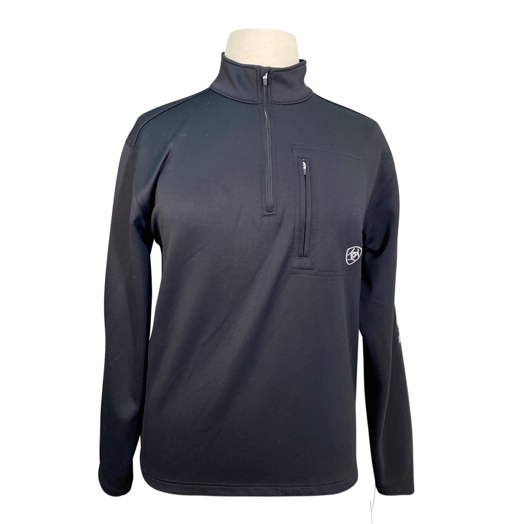 Ariat 'Tek Team Logo' 1/4 Zip Jacket in Black