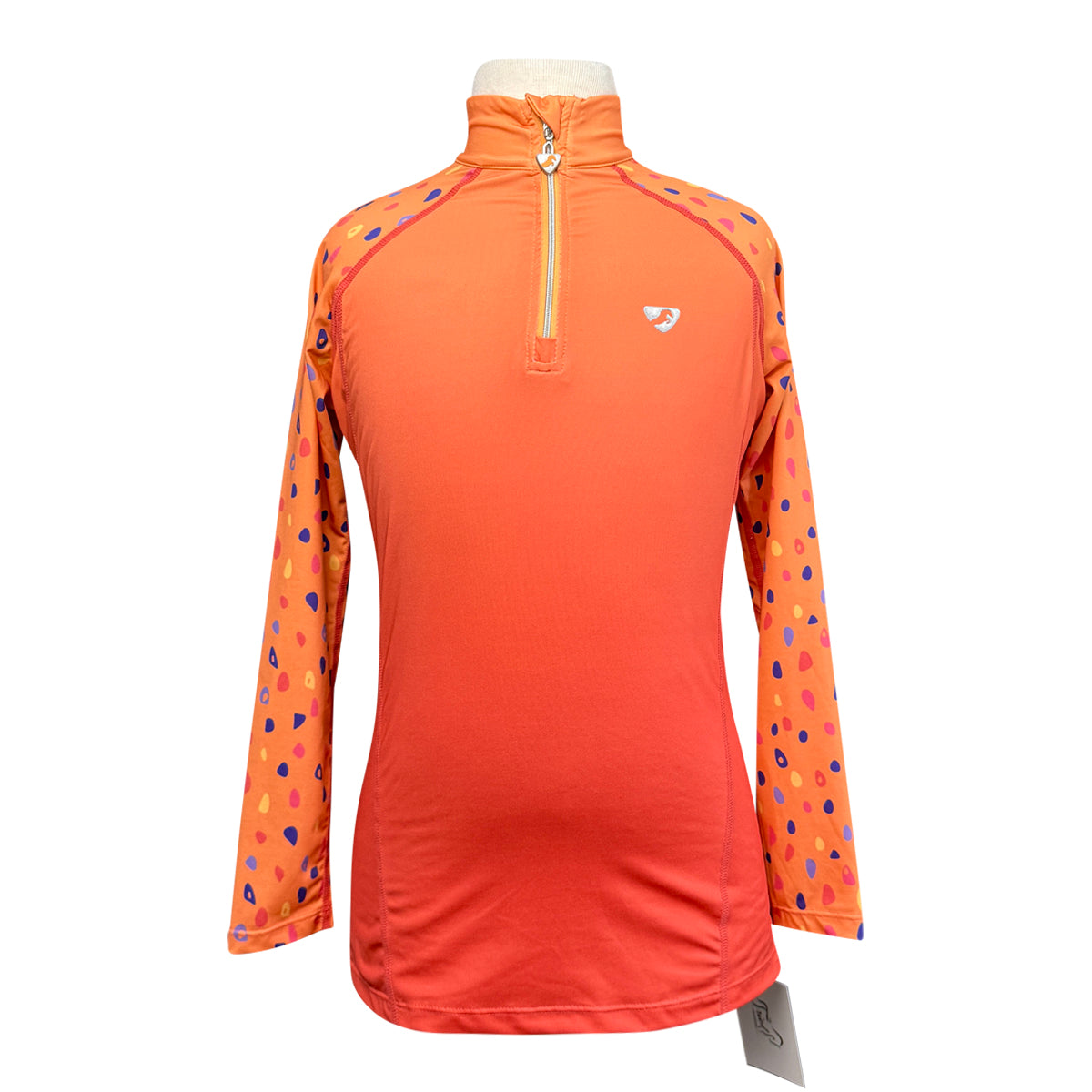 Aubrion Kids 'Hyde Park' Cross Country Shirt in Orange Ombre 