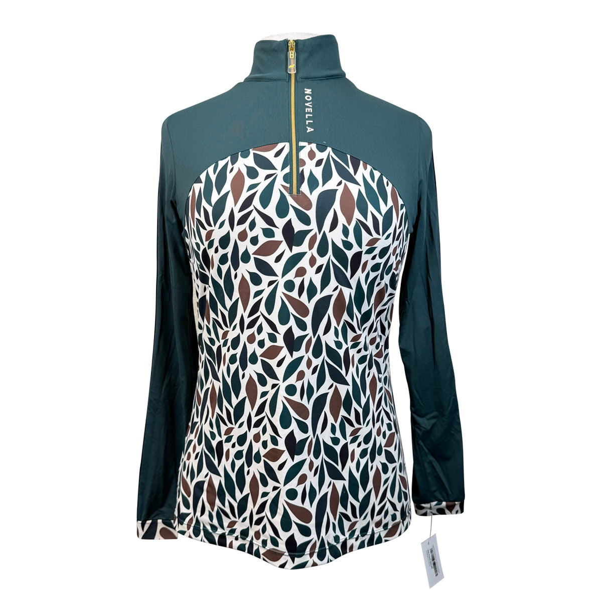 Novella Equestrian 'The Diva' Long Sleeve Shirt in Green Tadpole