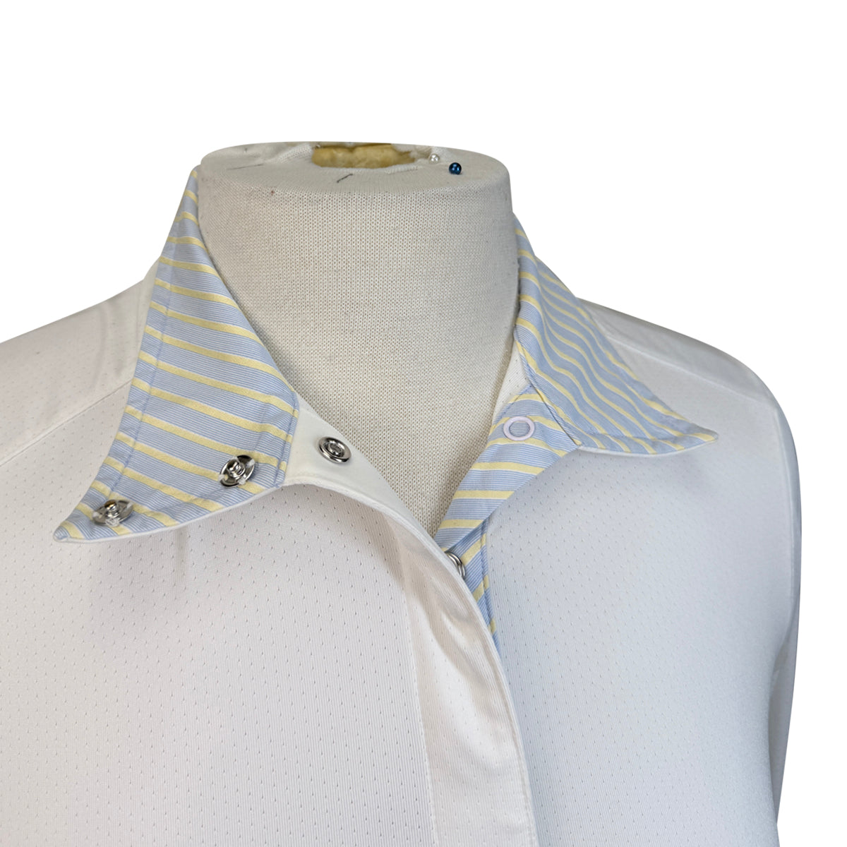 Beacon Hill Talent Yarn Show Shirt in White/Yellow &amp; Blue Stripes