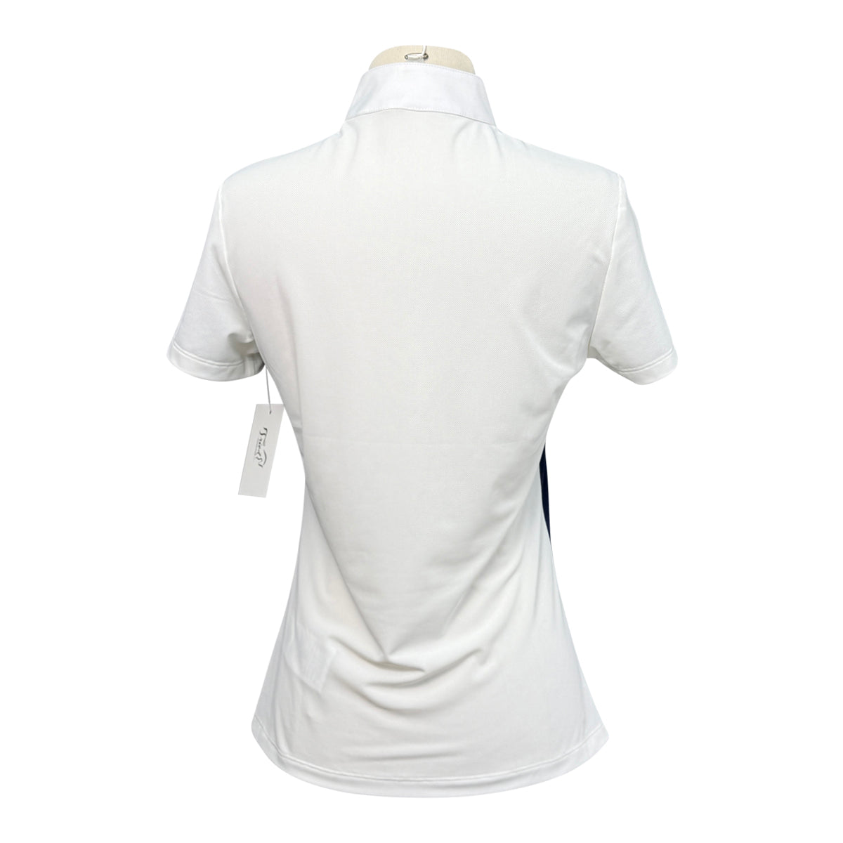 Rider's Gene Short Sleeve Jersey Competition Polo in Navy/White