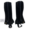 Perri's Suede Zipper Half Chaps in Black