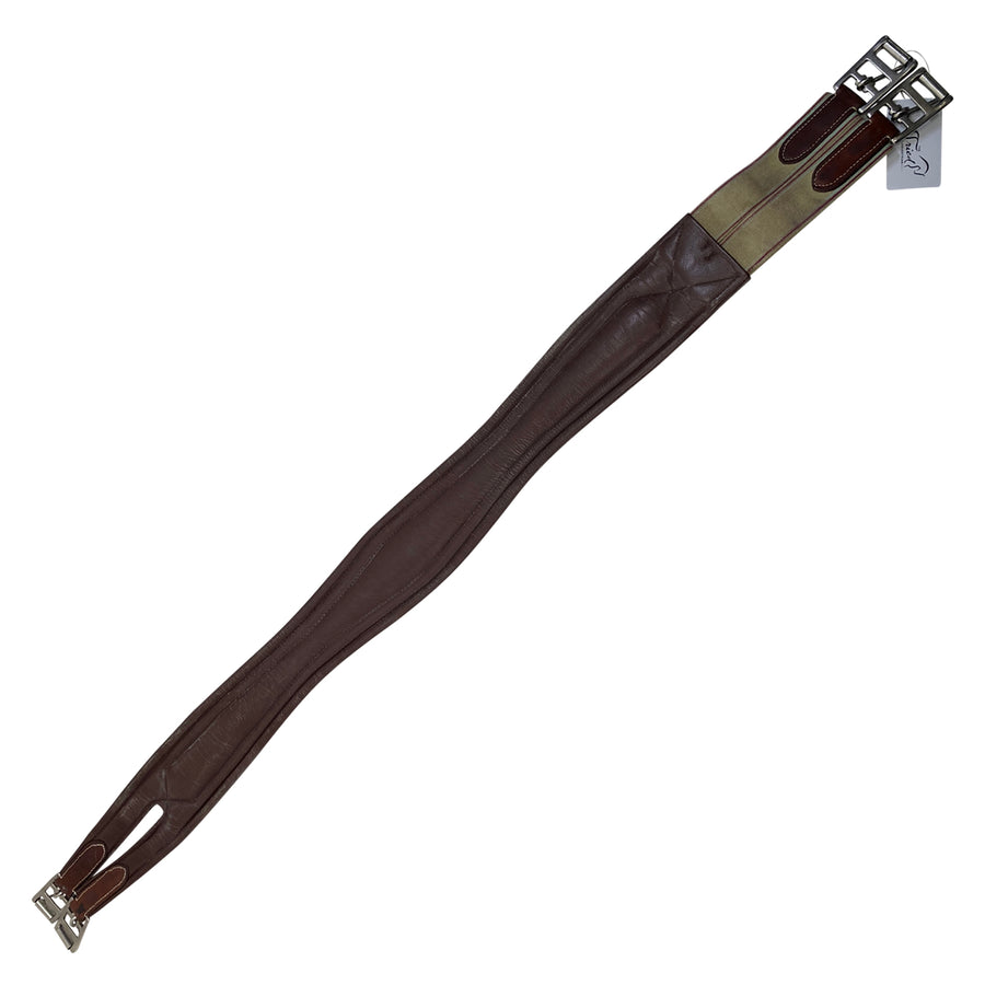 Underside of Ovation Single End Elastic Girth in Brown
