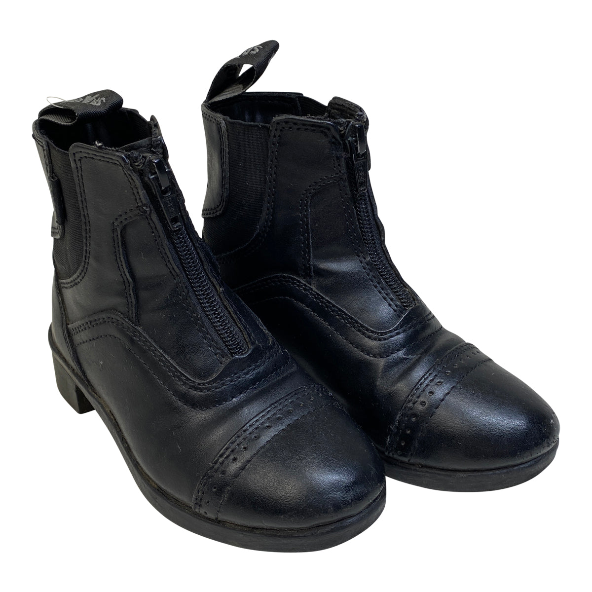 Saxon Syntovia Zip Paddock Boots in Black