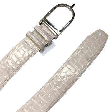 G. Duftler Designs Spur Belt in Cream Croc