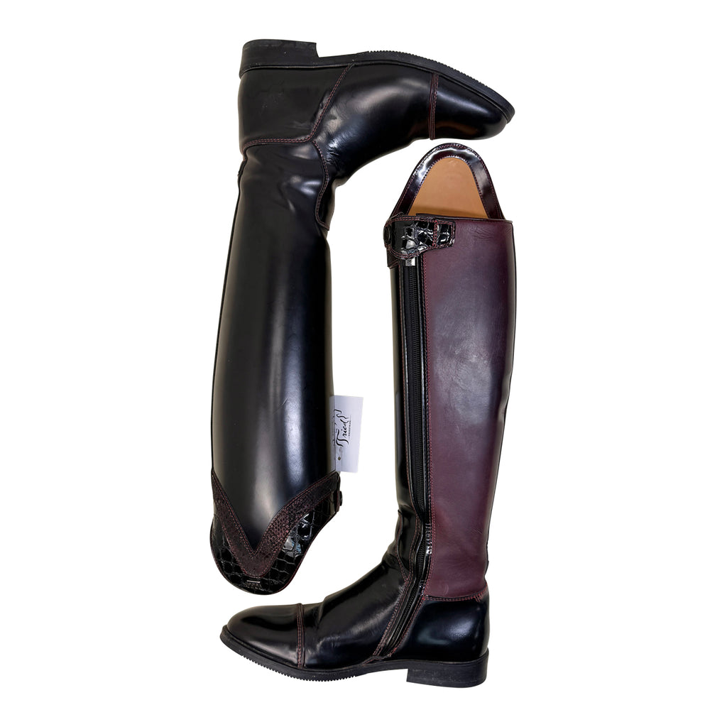 Kingsley 'Capri' Dressage Boots in Black/Burgundy