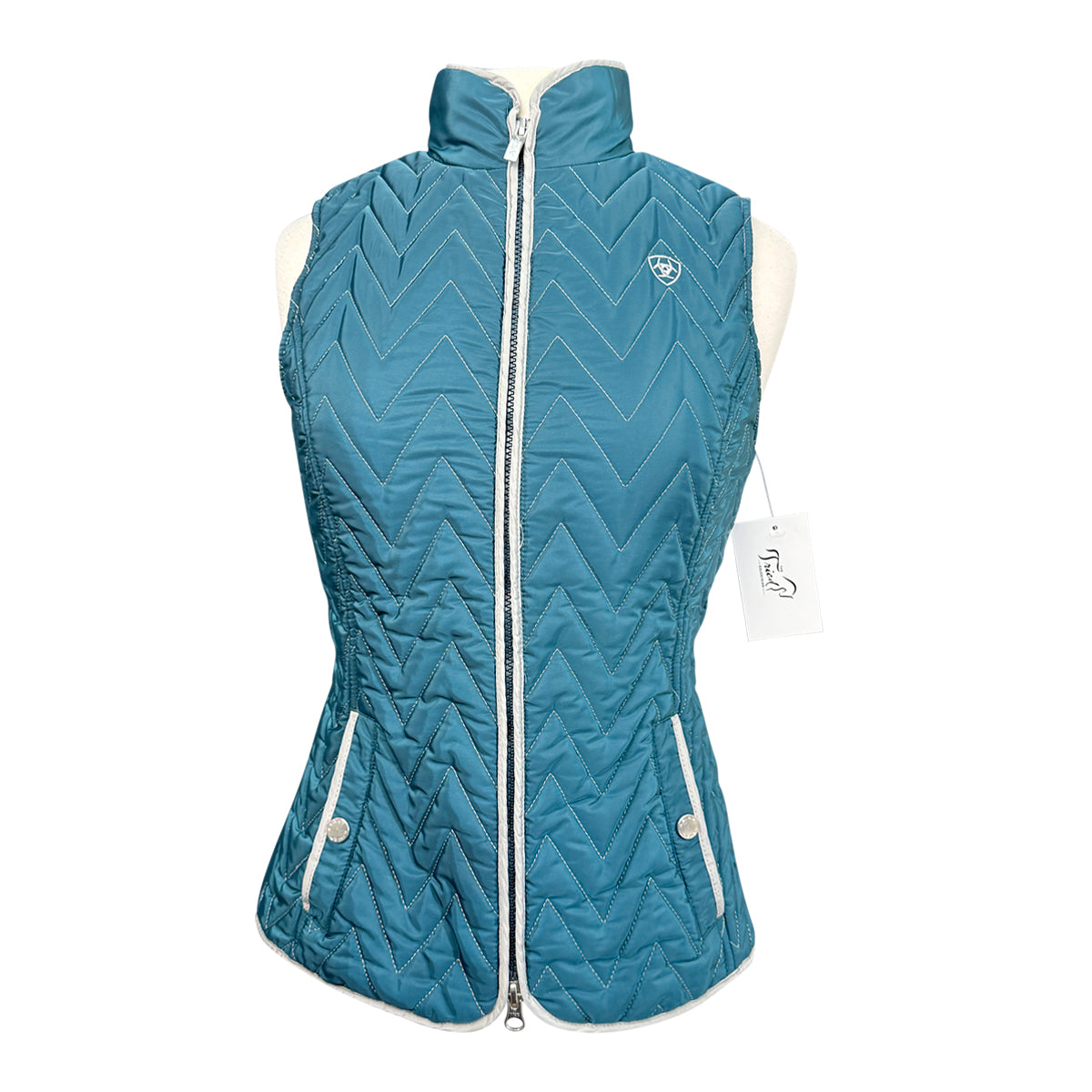 Ariat 'Ashley' Vest in Deep Teal/Grey