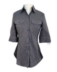 Goode Rider Ideal Top in Black/White Stripes