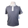 Belle &amp; Bow Short Sleeve Show Polo in White/Grey