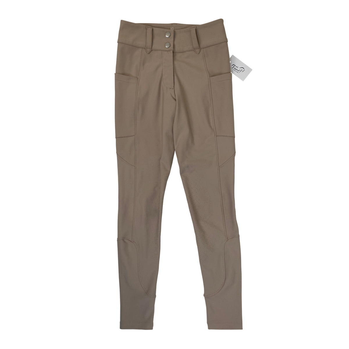 Free Ride Equestrian 'Lux' Knee Patch Breeches in Beige - Women's Small
