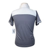 Belle &amp; Bow Short Sleeve Show Polo in White/Grey