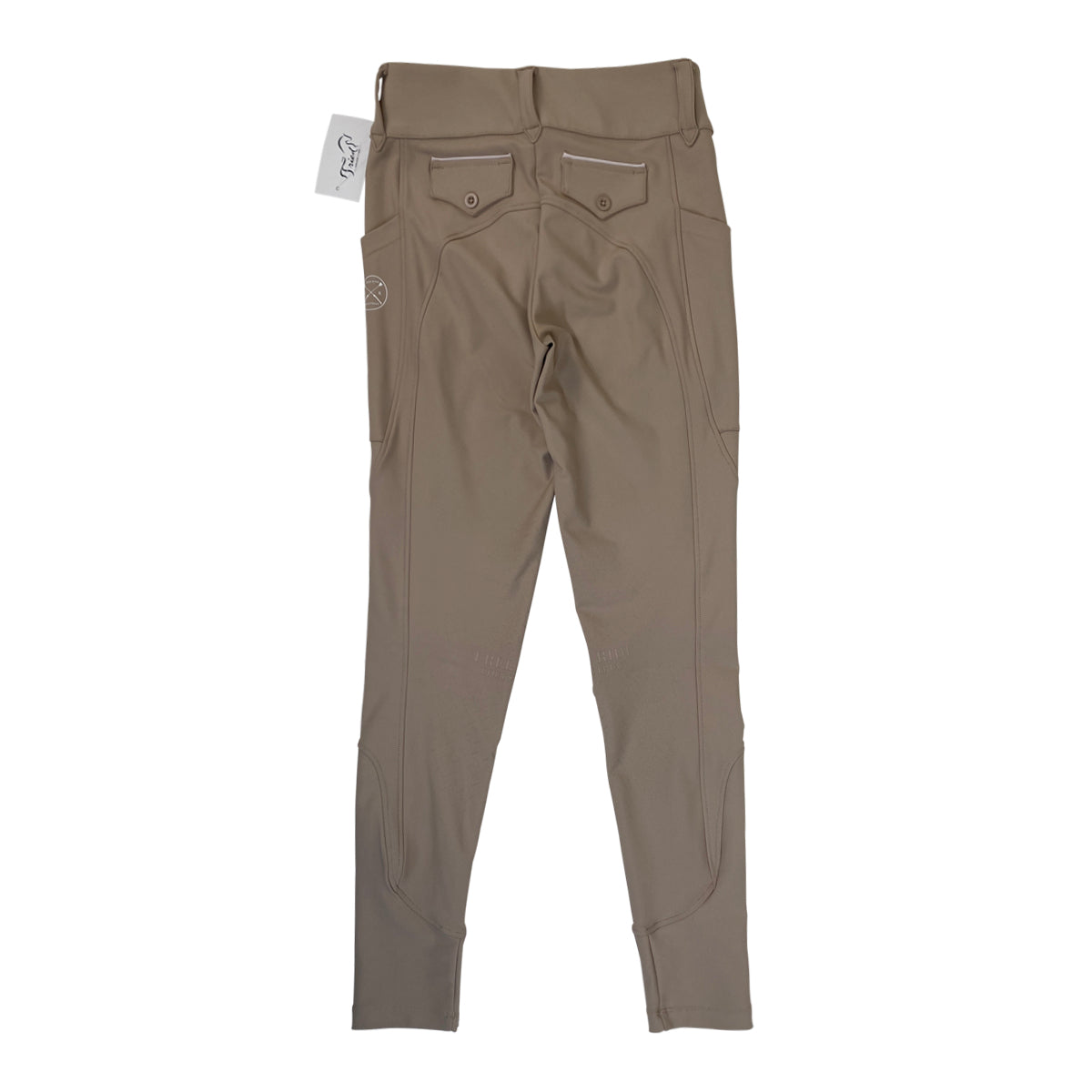 Free Ride Equestrian 'Lux' Knee Patch Breeches in Beige - Women's Small