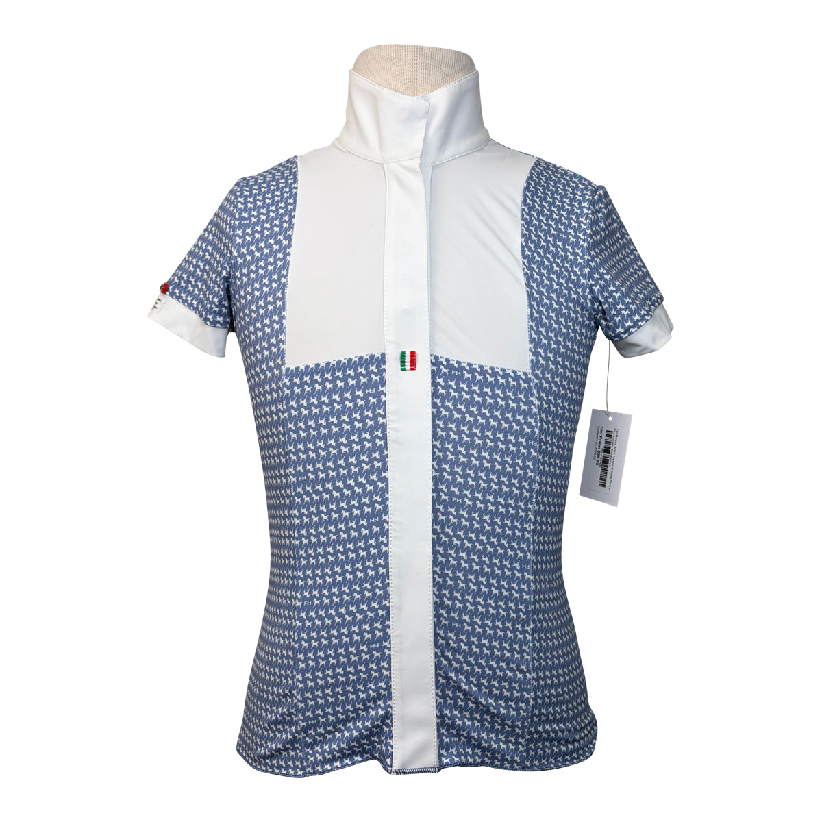 For Horses 'Ariel' Technical Show Shirt in Blue Horses