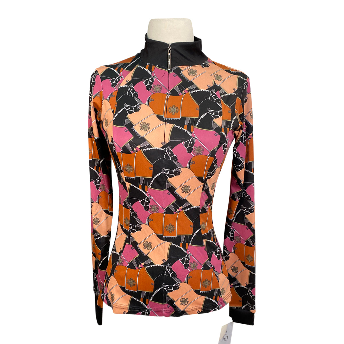 Espoir Quarter Zip Sun Shirt in Blanketed Horse