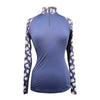 Smartpak Piper 'SmartCore' 1/4 Zip Top in Navy/Tropical 