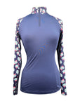 Smartpak Piper 'SmartCore' 1/4 Zip Top in Navy/Tropical 