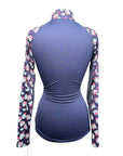 Smartpak Piper 'SmartCore' 1/4 Zip Top in Navy/Tropical 