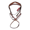 CWD Anatomic Raised Fancy Stitched Figure 8 Bridle in Brown/Blue