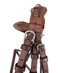 CWD Anatomic Raised Fancy Stitched Figure 8 Bridle in Brown/Blue