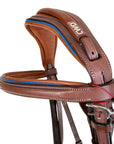 CWD Anatomic Raised Fancy Stitched Figure 8 Bridle in Brown/Blue