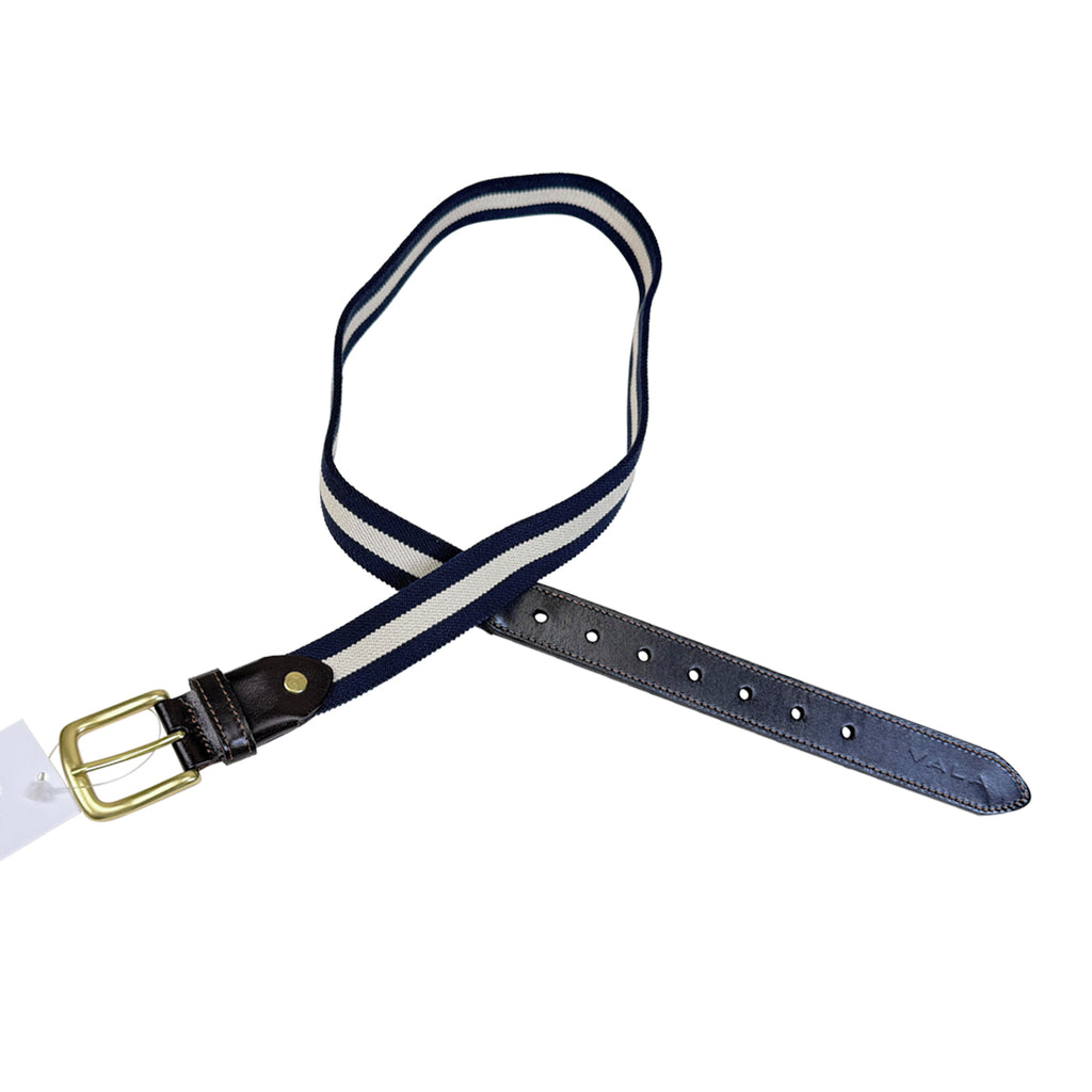 Vala 'Lines' Belt in Navy/Cream