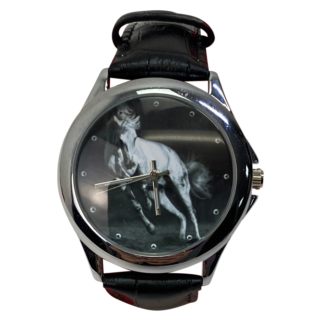 Horse Face Watch in Black