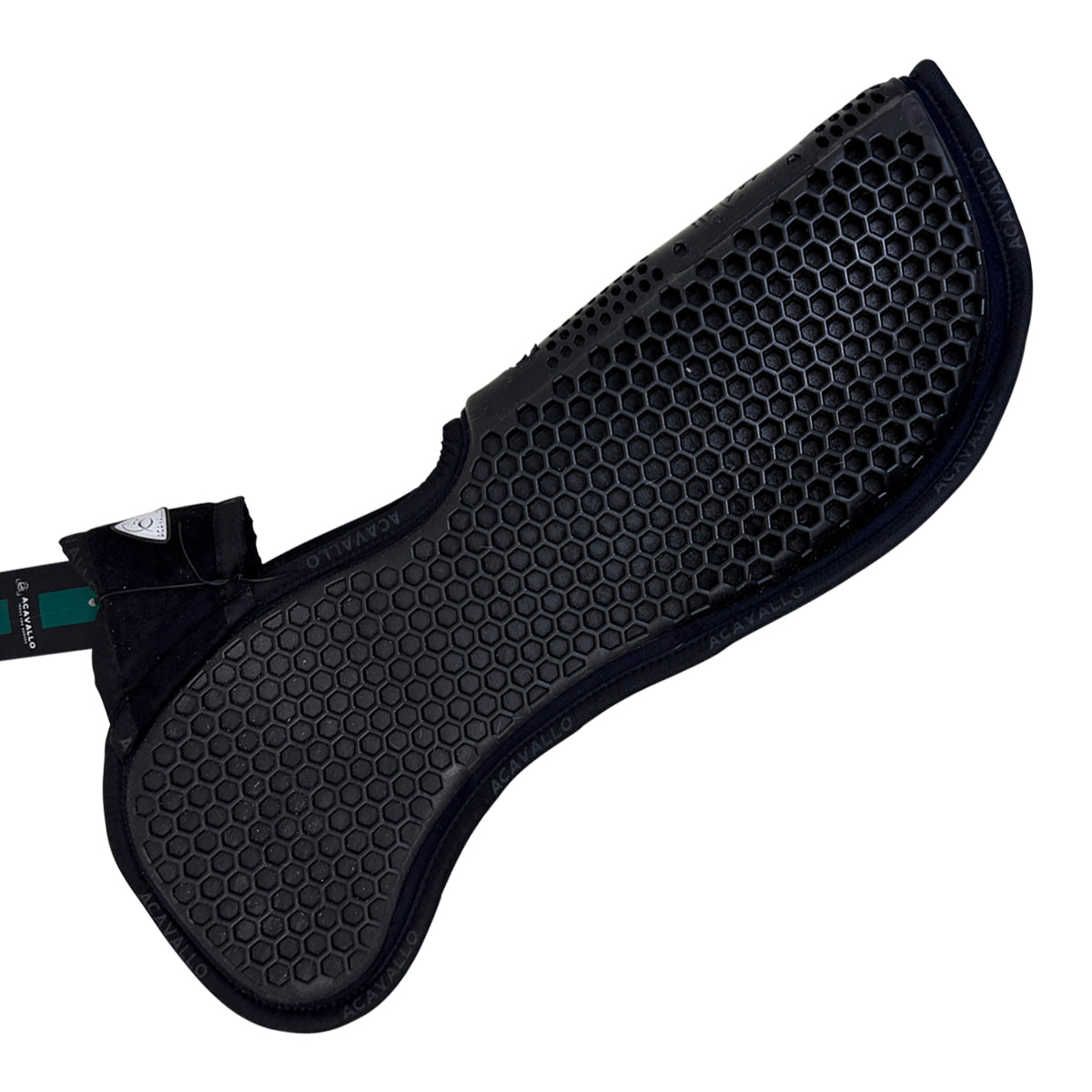 Acavallo Withers Free Hexagonal Gel Half Pad &amp; Front Riser w/Memory Foam in Black - One Size