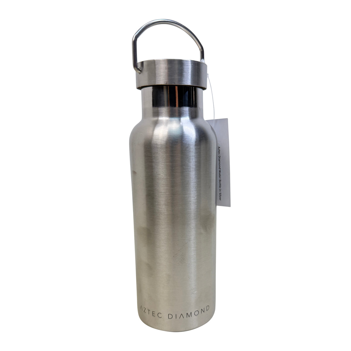 Aztec Diamond Water Bottle in Silver