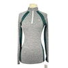 Horseware 'Aveen' Technical Top in Grey Heather/Teal