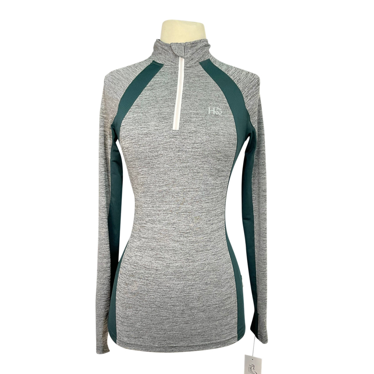 Horseware &#39;Aveen&#39; Technical Top in Grey Heather/Teal