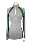 Horseware 'Aveen' Technical Top in Grey Heather/Teal