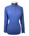 Essex Classics 'Trey' Quarter-Zip Sweater in Blue - Women's Large