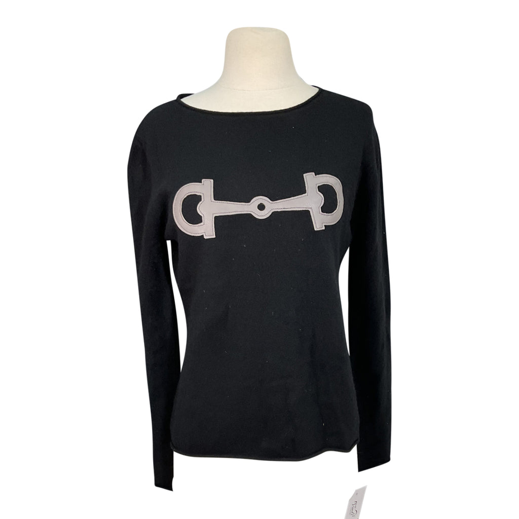Horse-A-Porter Wool Knit Sweater in Black/Grey