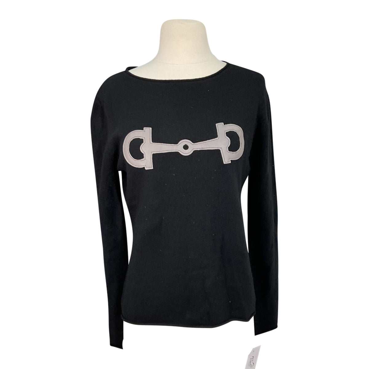 Horse-A-Porter Wool Knit Sweater in Black/Grey