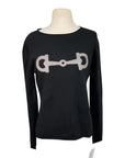 Horse-A-Porter Wool Knit Sweater in Black/Grey