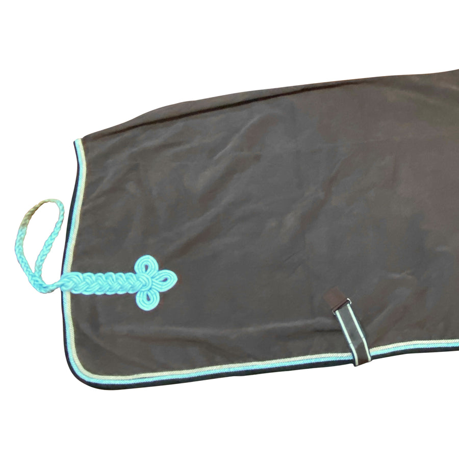 Close up of Horseware Rambo 'Grand Prix' Fleece Sheet in Brown