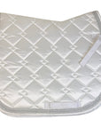 Equine Couture Satin Dressage Pad in White/Silver