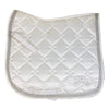 Equine Couture Satin Dressage Pad in White/Silver